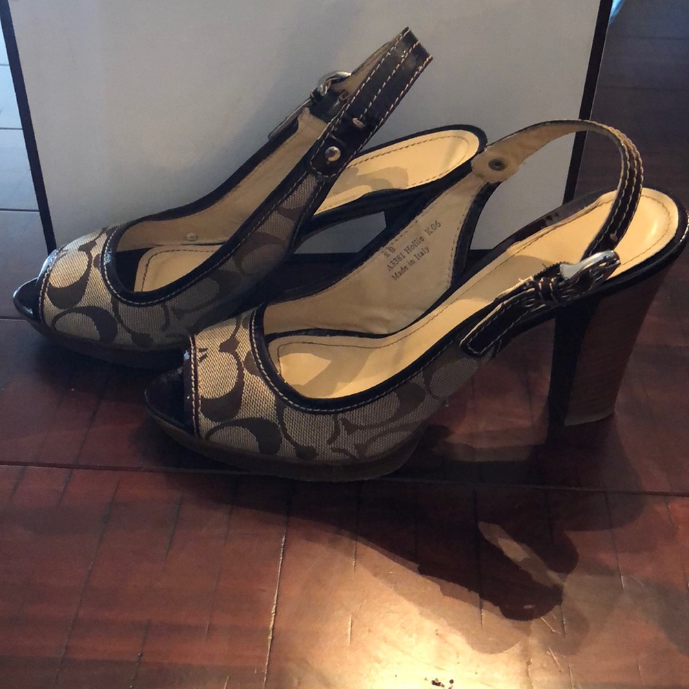 Coach sling backs